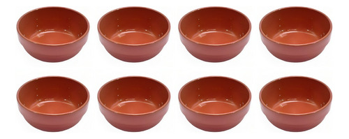 Set X8 Cazuelas Esmaltada Apilable 17cm Locro Guisos Horno 