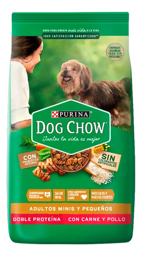 Dog Chow Sin Colorante Adultos Mini Y Pequeños X 21 Kg