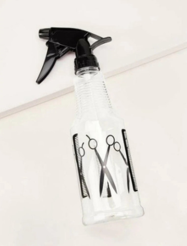 10 Frasco Transparente Decorado Pente /tesoura 500ml