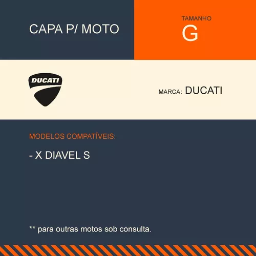 Capa Para Moto Ducati Diavel (permeavel) Tri-racer