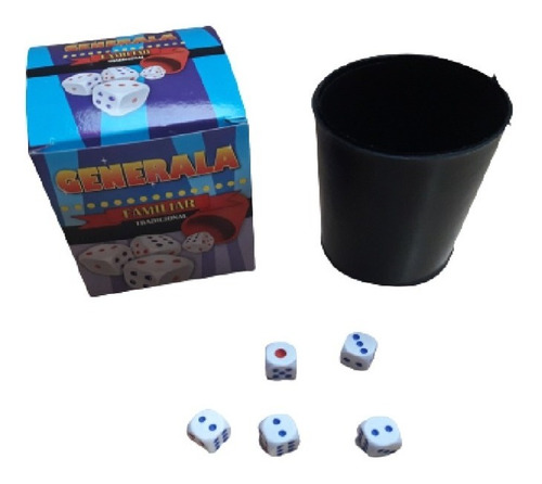 Juego Generala Cubilete Con 5 Dados Caja Dc231