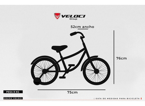 Bicicleta Veloci Tutti Bunny R12 Blanco Infantil