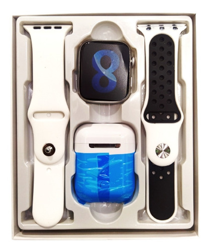 Imagen 7 de 7 de Kit Smartwatch Reloj Inteligente T55 Pro Max Serie 8 I12