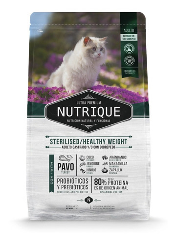 Alimento Nutrique Adult Cat Steril/healthy Weight Bolsa X2kg