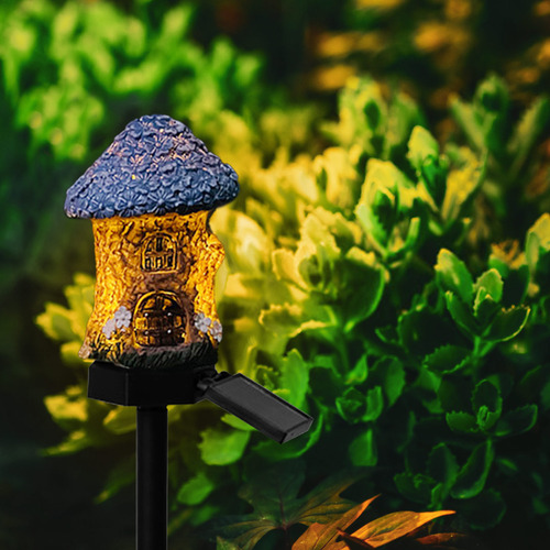 Nueva Lámpara De Suelo De Resina Solar, Luces De Jardín Para