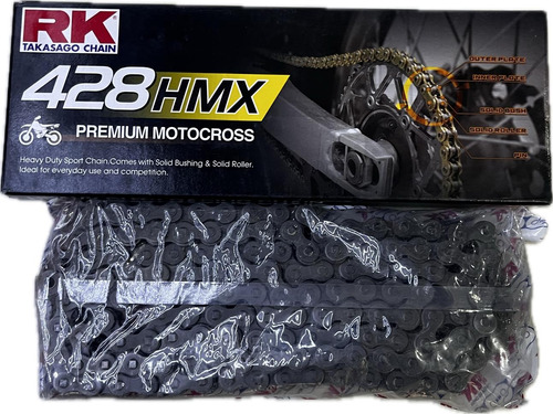 Cadena Transmision Moto Rk  428 Hmx-136l Off Road