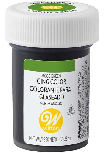 Colorante Comestible Gel Verde Musgo Wilton Glace Real 