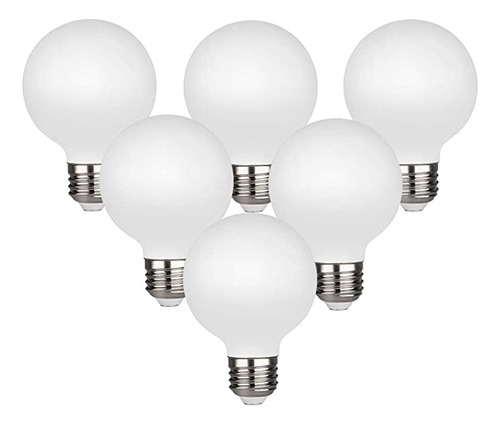 Bombilla Led Edison 6 Pzs G25 (g80) 5w E26 Blanco Y Cálido