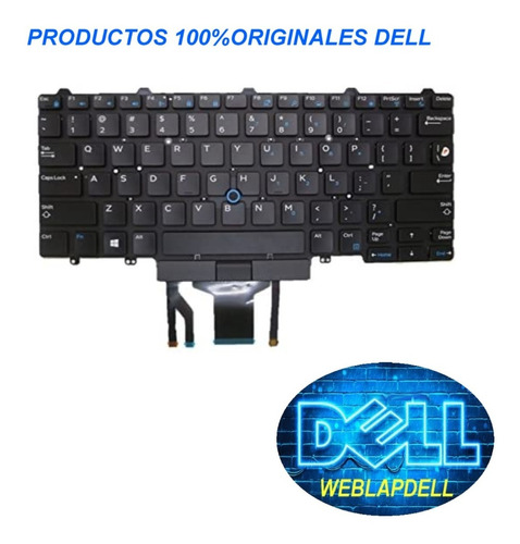 Teclado Dell Latitude E5450 E7250 E7450  Ingles Cn-0d19tr