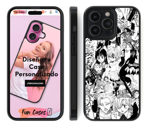 Funda Siete Pecados Capitales Meliodas Ban Escanor Merlin Negro Motorola G55