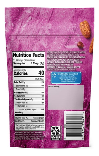 Great Value Topping Ensalada Arandano Nuez Dulce 99grs