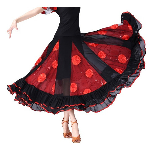 Falda De Baile Flamenco For Woman, Modern Style [u]