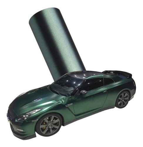 Vinil Automotriz Verde Satinado Metalico Autoelite 1x1.52 M