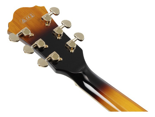 Guitarra Ibanez As93Fm 2023 Indosenia Semi Hollow de Arce Flameado Para Diestro Color Antique Yellow Sunburst