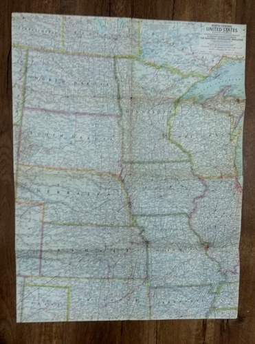 Mapa Antiguo Usa Central Norte  National Geographic Suplem