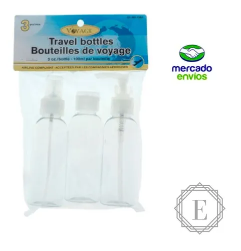 Kit De Botellas De Viaje Shampoo Acondicionador Cremas