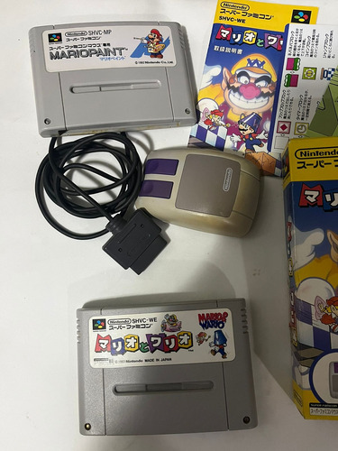 Mario Y Wario + Mario Paint Super Famicom Nintendo (Usado)