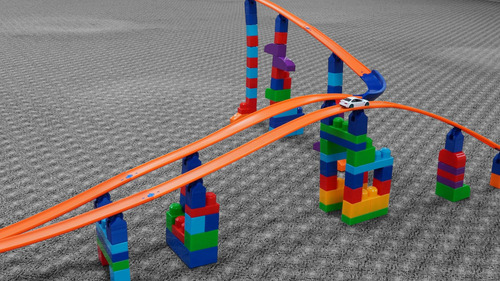 Conector Mega-track 4 Pack Hot Wheels Mega Blocks Color