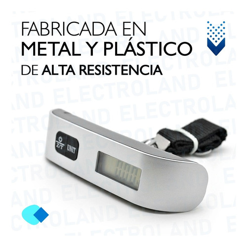 Imagen 7 de 9 de Balanza Digital Portatil 10gr-50kg Viaje Valijas Equipaje