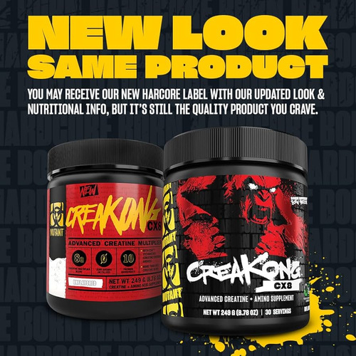 Creatina Mutant Creakong Cx8 249g 30 Servicios Sabor Sin Sabor Sin Sabor