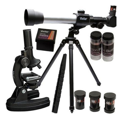 Kit Telescópio 120x + Tripé + Microscópio 600x
