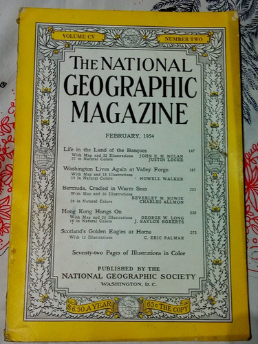 National Geographic Society Feb 1954 - Zona Vte. Lopez