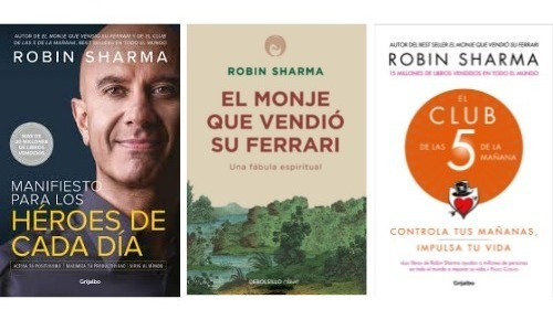 Pack 3 Libros Robin Sharma - Monje + Club 5 Am + Heroes | Envío gratis