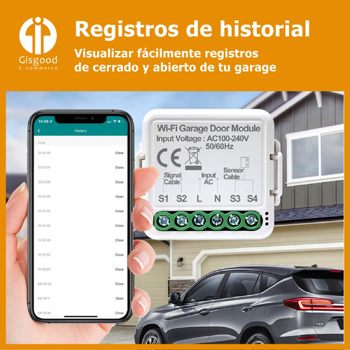 Switch Porton Garage Wifi Smart Life Sensor Contacto Seco