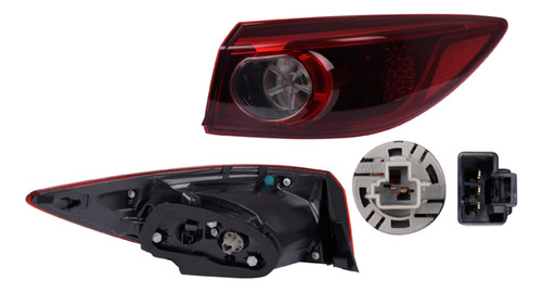 Calavera Exterior Mazda 3 2014 2015 2016 2017 Leds Depo Rxc