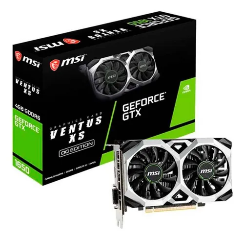 Placa De Vídeo Msi Geforce Gtx 1650 D6 Ventus Xs 4gb Gddr6