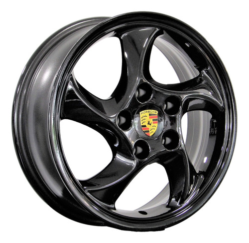 Roda Porsche Cup Aro 17 5 Furos (5x130) / Valor Unitário Cor Preta 5x130