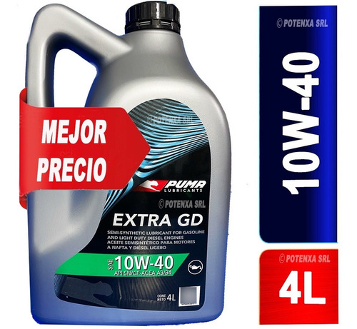 Aceite Puma Extra Gd 10w40 Semisintetico 4 Litros