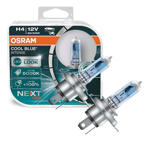 Lâmpada H4 Super Branca Osram 5000k Cool Blue Next Gen