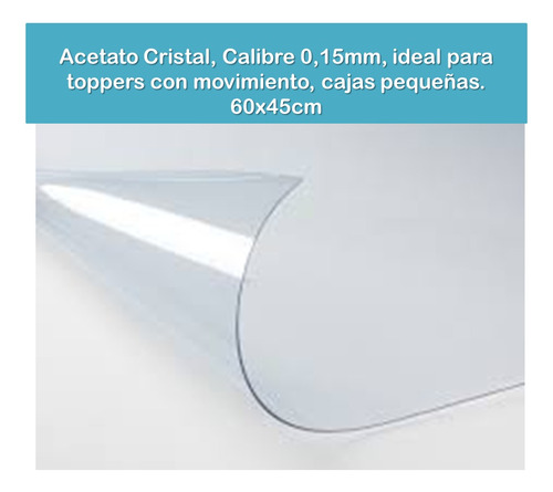 Laminas De Acetato (pvc) 60 X 45 Cm Calibre 0,15 Mm X2unidad