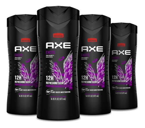 Axe Excite - Gel De Ducha De Aroma Refrescante Para Hombre,.