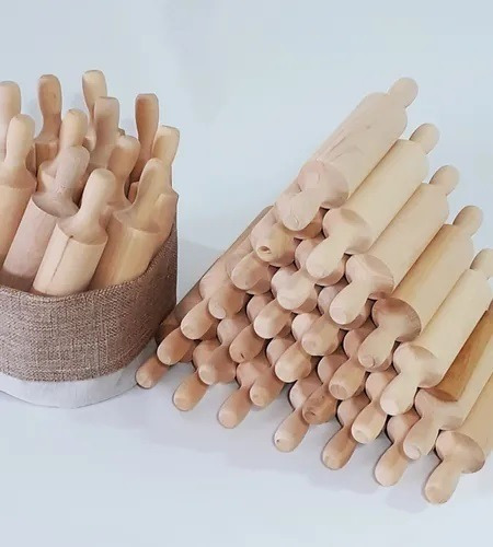 Pack X 30 Palo De Amasar De Madera Para Niños Palito Cocina