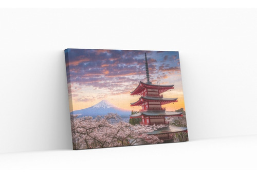 Cuadro Canvas Para Sala Foto Panorámica Monte Fuji 85x170  