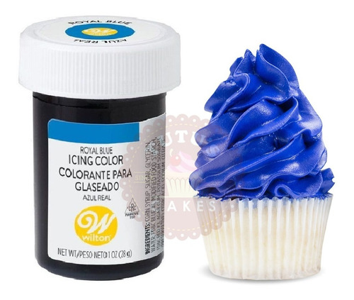 Imagen 1 de 5 de Colorante Comestible En Gel Azul Real 28gr Wilton 
