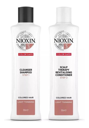Kit Nioxin 3 Shampoo 300ml + Condicionador 300ml