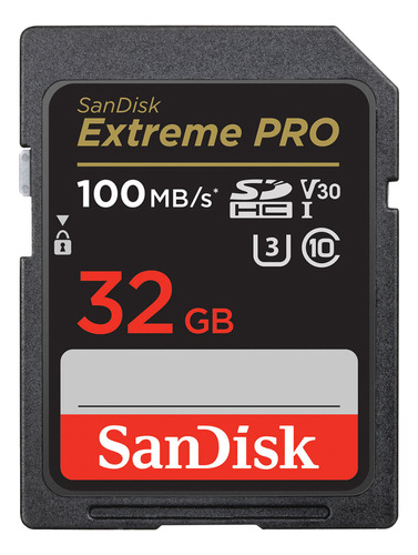 Cartão Memória Sandisk 32gb Extreme Pro 100mbs Uhs-i C10