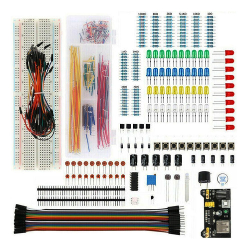 Kit De Componentes Electrónicos, Resistencia De Cable De Placa De Pruebas De 830 Puntos De Conexión, Aplicable Forr3