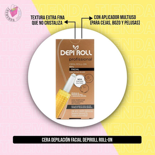 Imagen 2 de 8 de Cera Depilación Facial Depiroll Roll-on