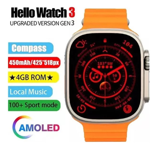 Reloj Superinteligente Hello Watch 3 Amoled 4 Gb Roms