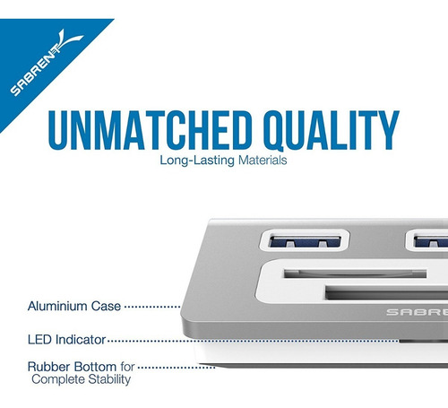 Imagen 2 de 6 de Lector De Memoria + Hub Usb 3.0 3 Port - Microsd / Sd / Cf