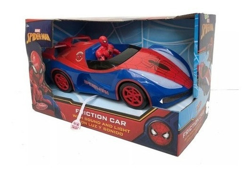 Spiderman Vehiculo Auto Fricción C/ Luz Y Sonido 7157