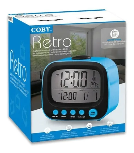 Reloj Despertador Coby Cbc52blu Retro MercadoLibre