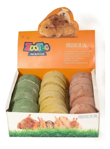 Rueditas De Sal Para Roedores Cobayo Conejo Zootec X18 U
