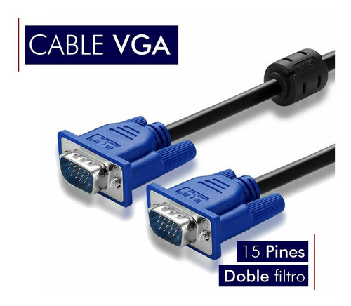 Cable Vga Monitor Filtro Pc Proyector 1.5 Mts