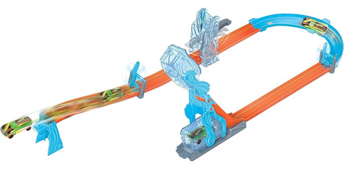 Hot Wheels Track Builder Playset Wind Gravity Pack Con Coche