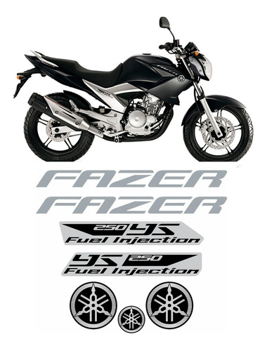 Kit Adesivos Yamaha Fazer 250 2012 Resinado